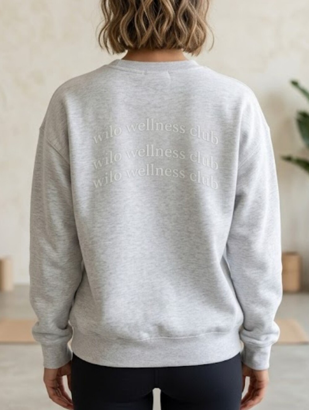 Wilo The Label Pullover Sweatshirt Crewneck WIlo Wellness Club Sz Large NWOT